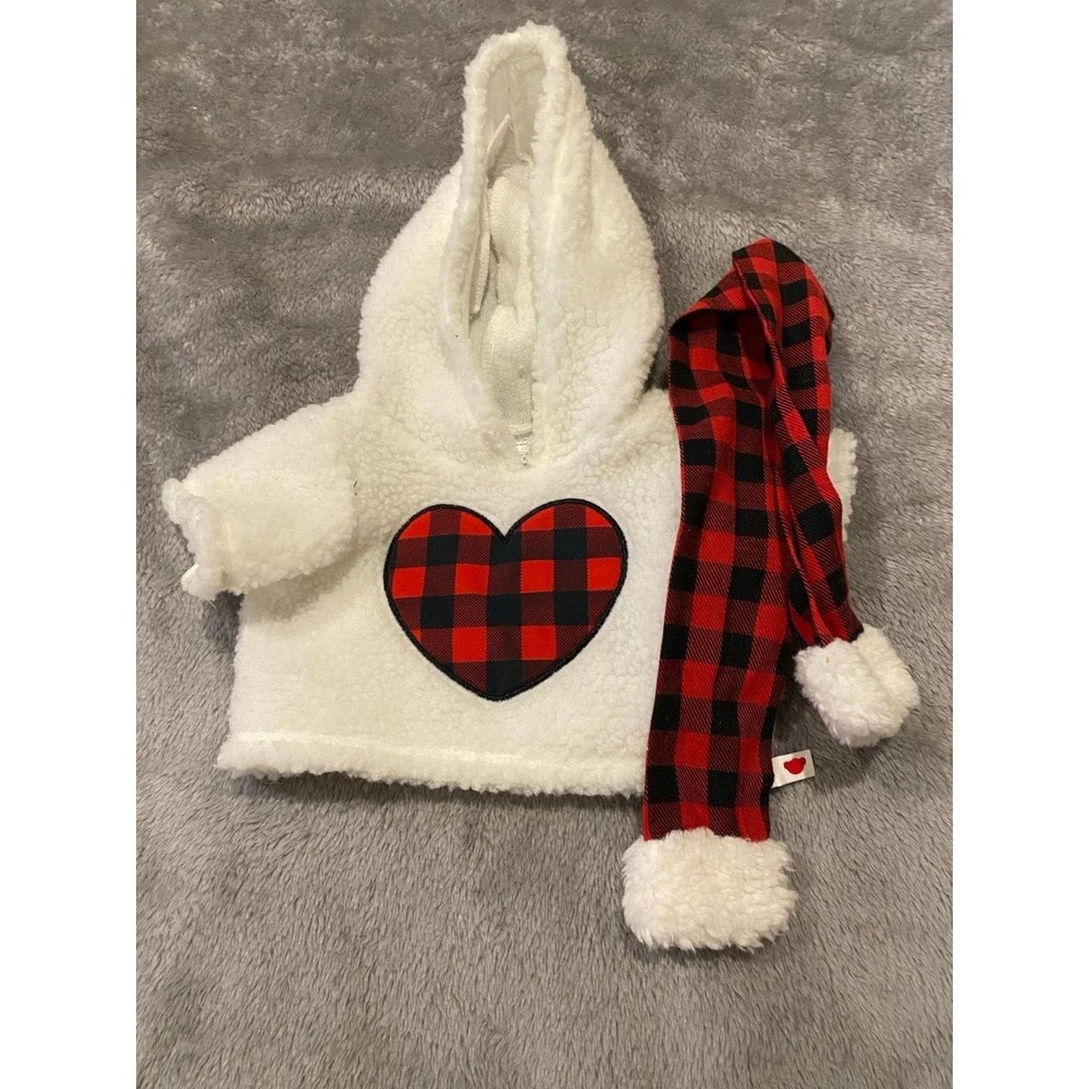 Build A Bear Sherpa Sweater Scarf Set Plush Toy Clothes BAB